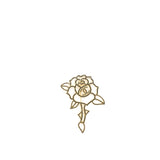 Chanel Rose Motif Crystal Brooch Gold 