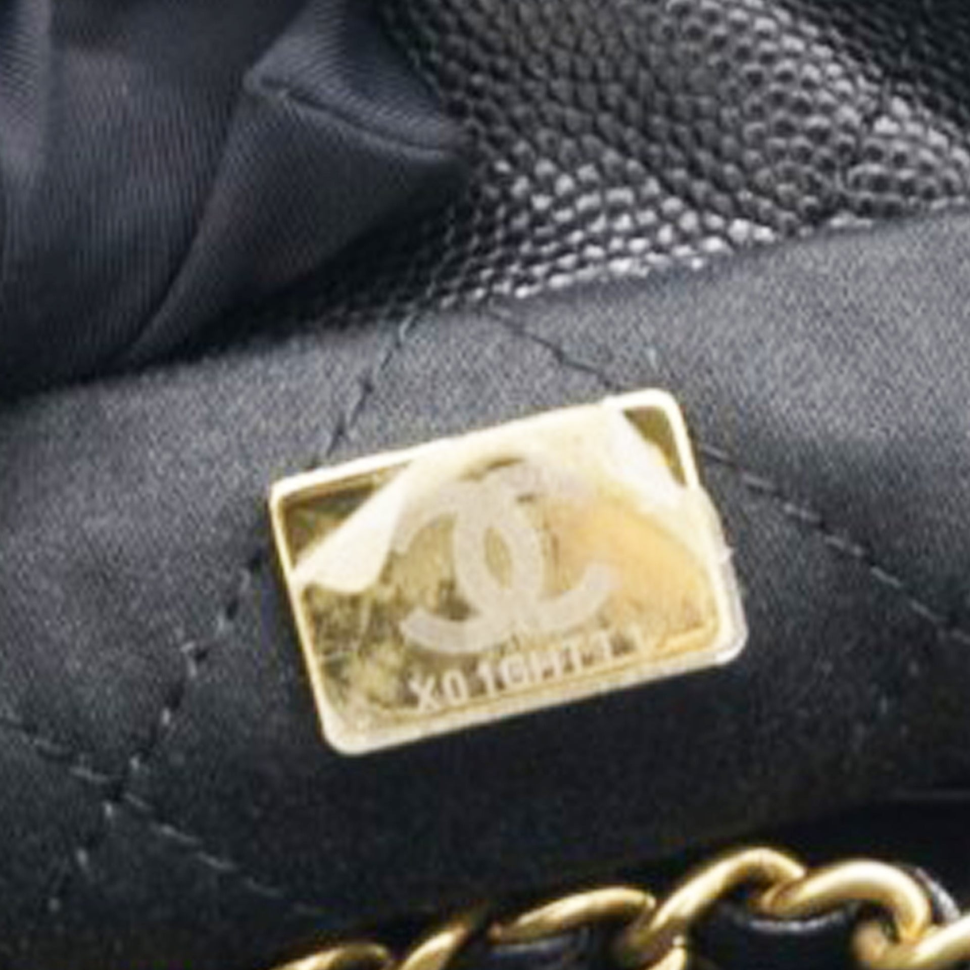 Chanel Shiny Calfskin Quilted Mini Chanel 22 Black 