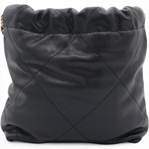 Chanel Shiny Calfskin Quilted Mini Chanel 22 Black 