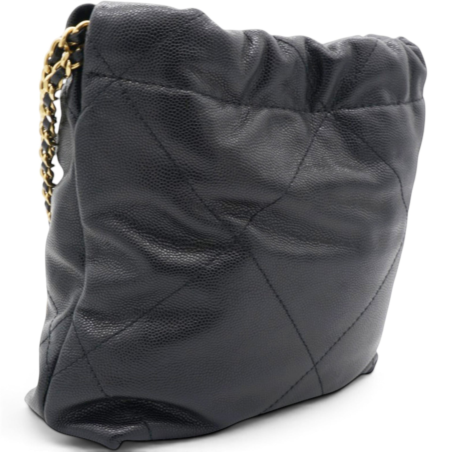 Chanel Shiny Calfskin Quilted Mini Chanel 22 Black 