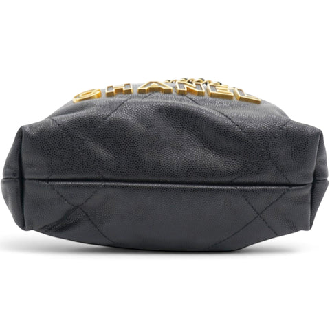 Chanel Shiny Calfskin Quilted Mini Chanel 22 Black 