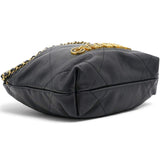 Chanel Shiny Calfskin Quilted Mini Chanel 22 Black 