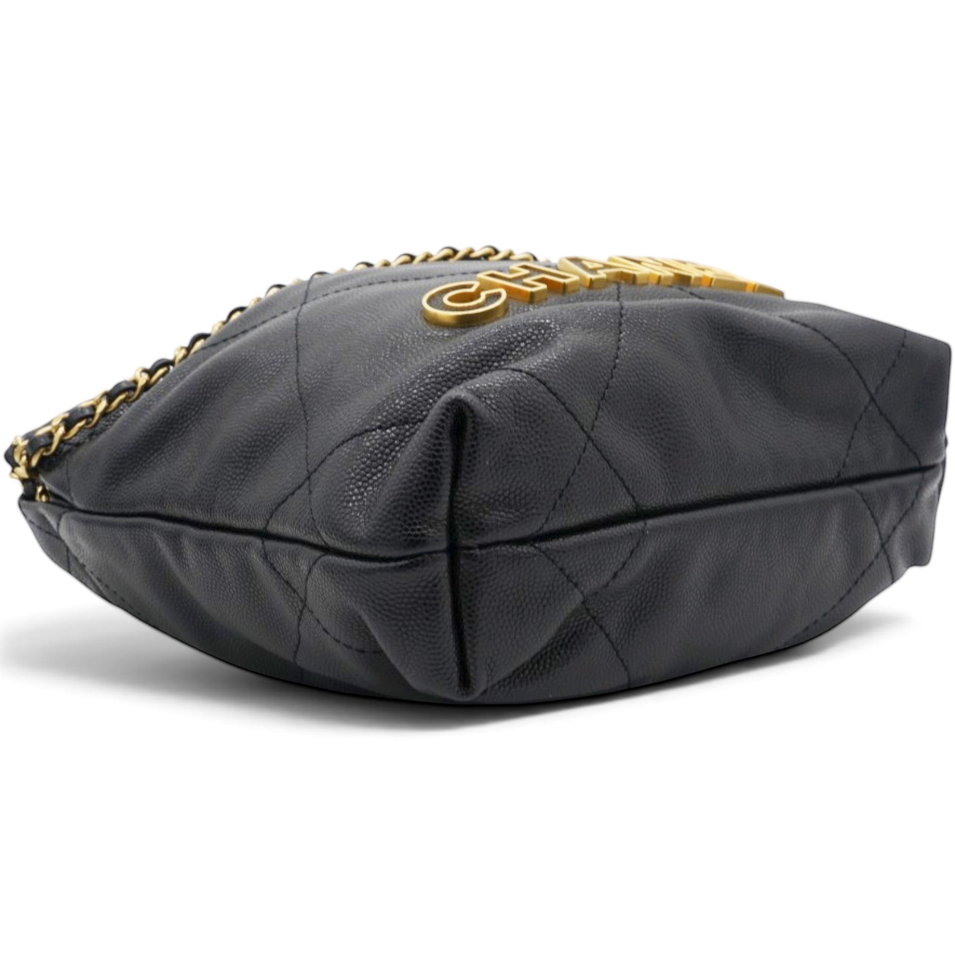 Chanel Shiny Calfskin Quilted Mini Chanel 22 Black 
