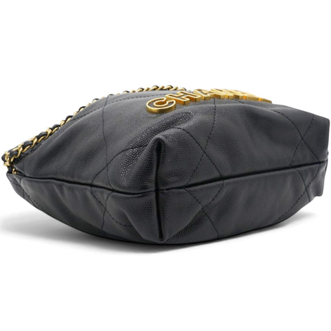 Chanel Shiny Calfskin Quilted Mini Chanel 22 Black 