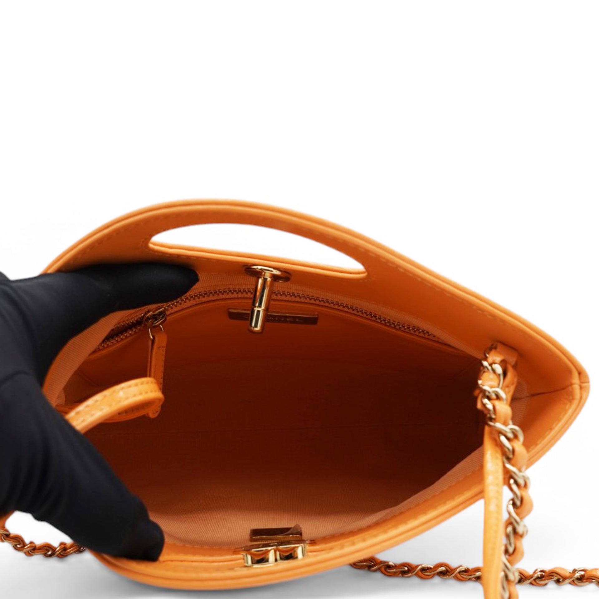 Chanel Shiny Crumpled Calfskin Quilted Mini 31 Shopping Bag  