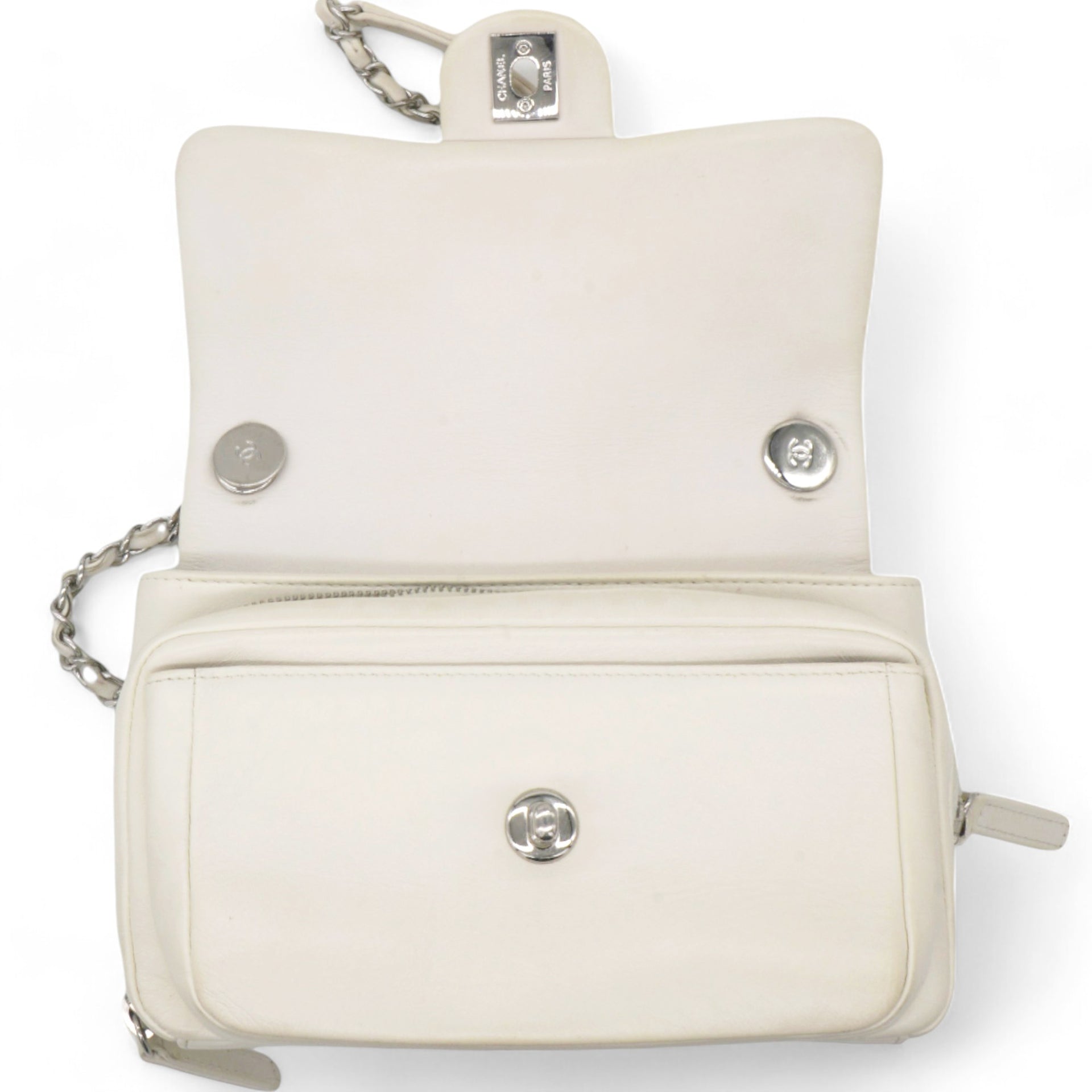 Chanel Square Flap Bag White 