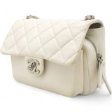 Chanel Square Flap Bag White 