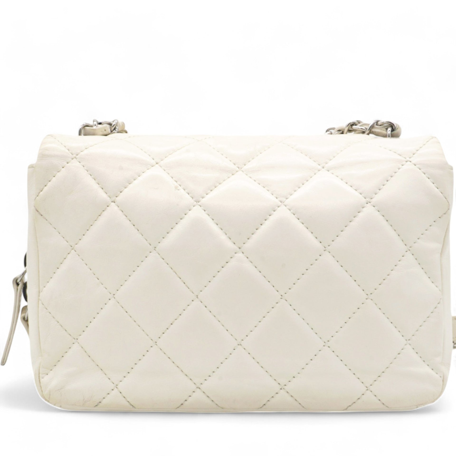 Chanel Square Flap Bag White 