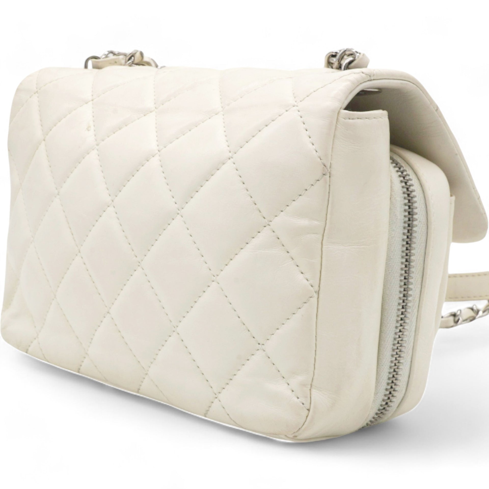 Chanel Square Flap Bag White 