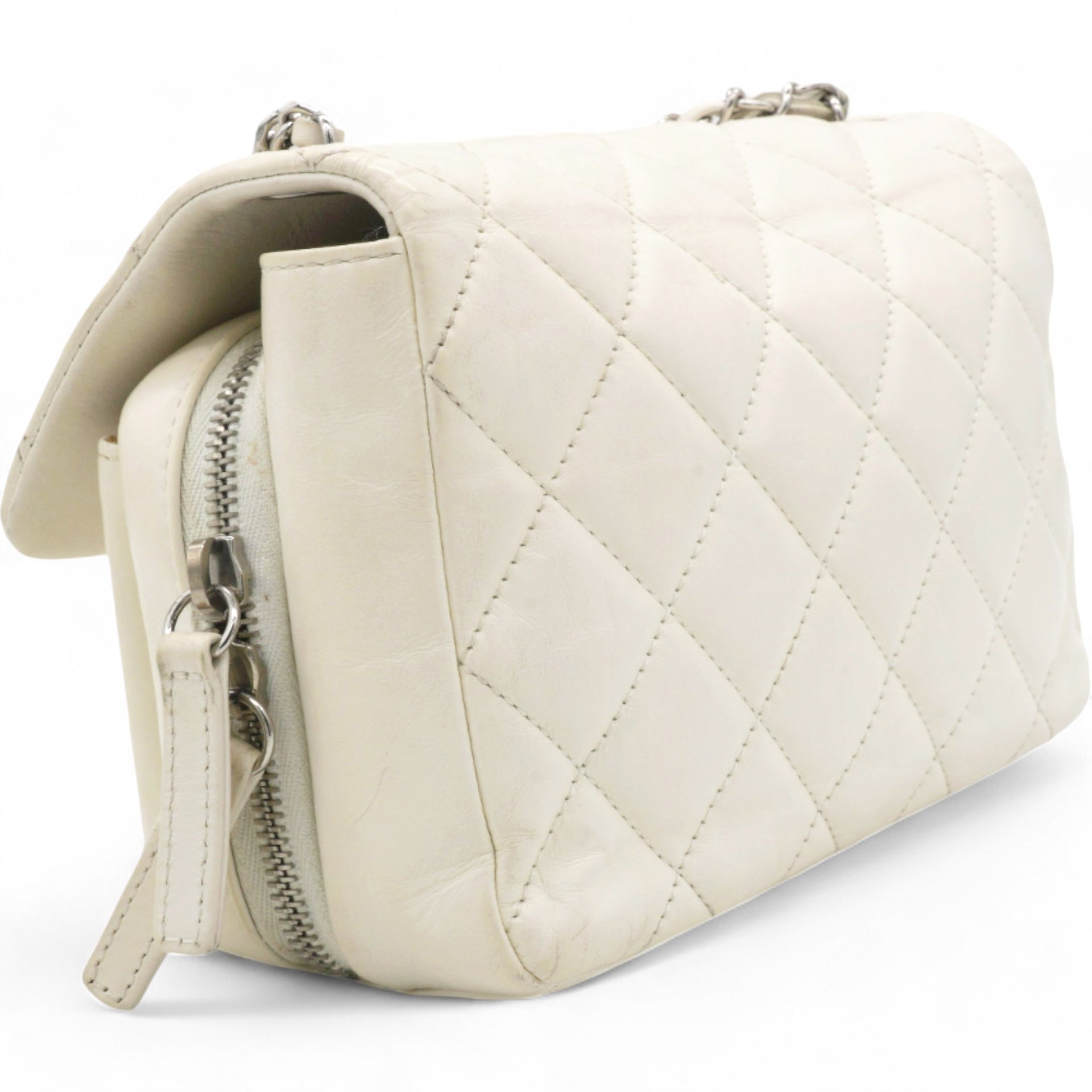 Chanel Square Flap Bag White 