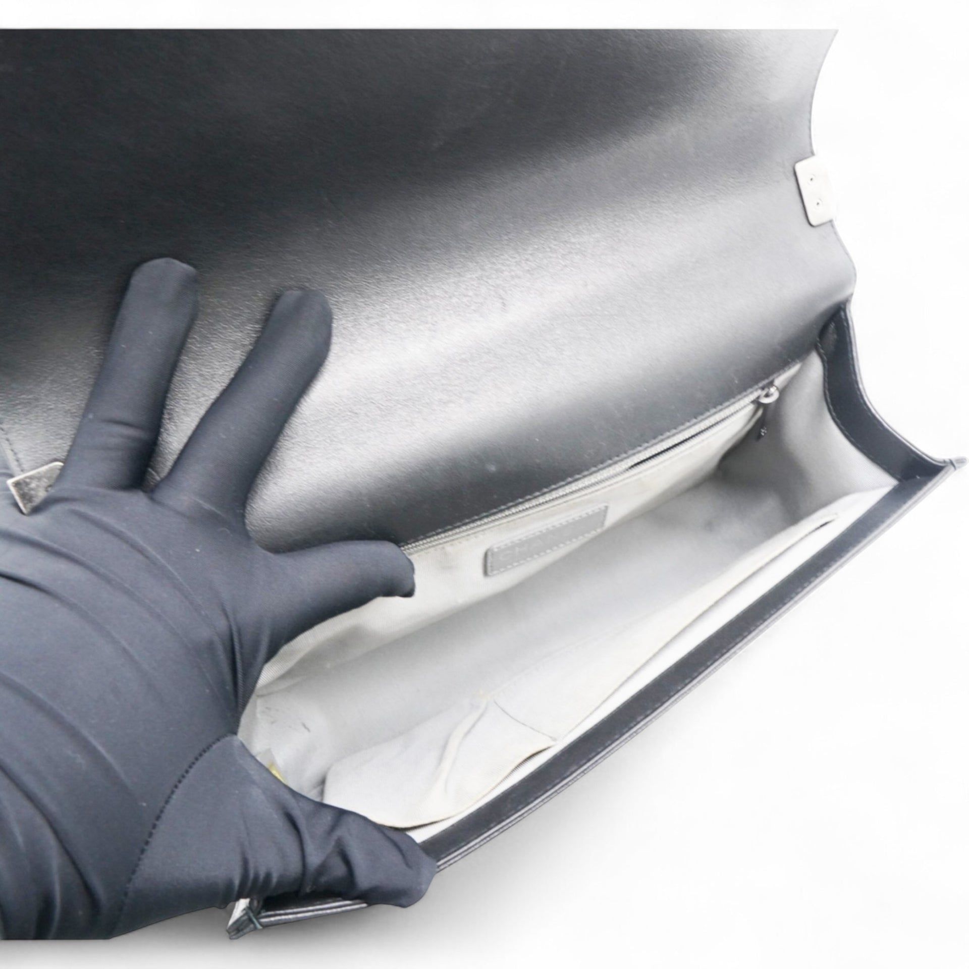 Chanel Stitched Medium Boy Flap Black 