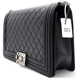 Chanel Stitched Medium Boy Flap Black 