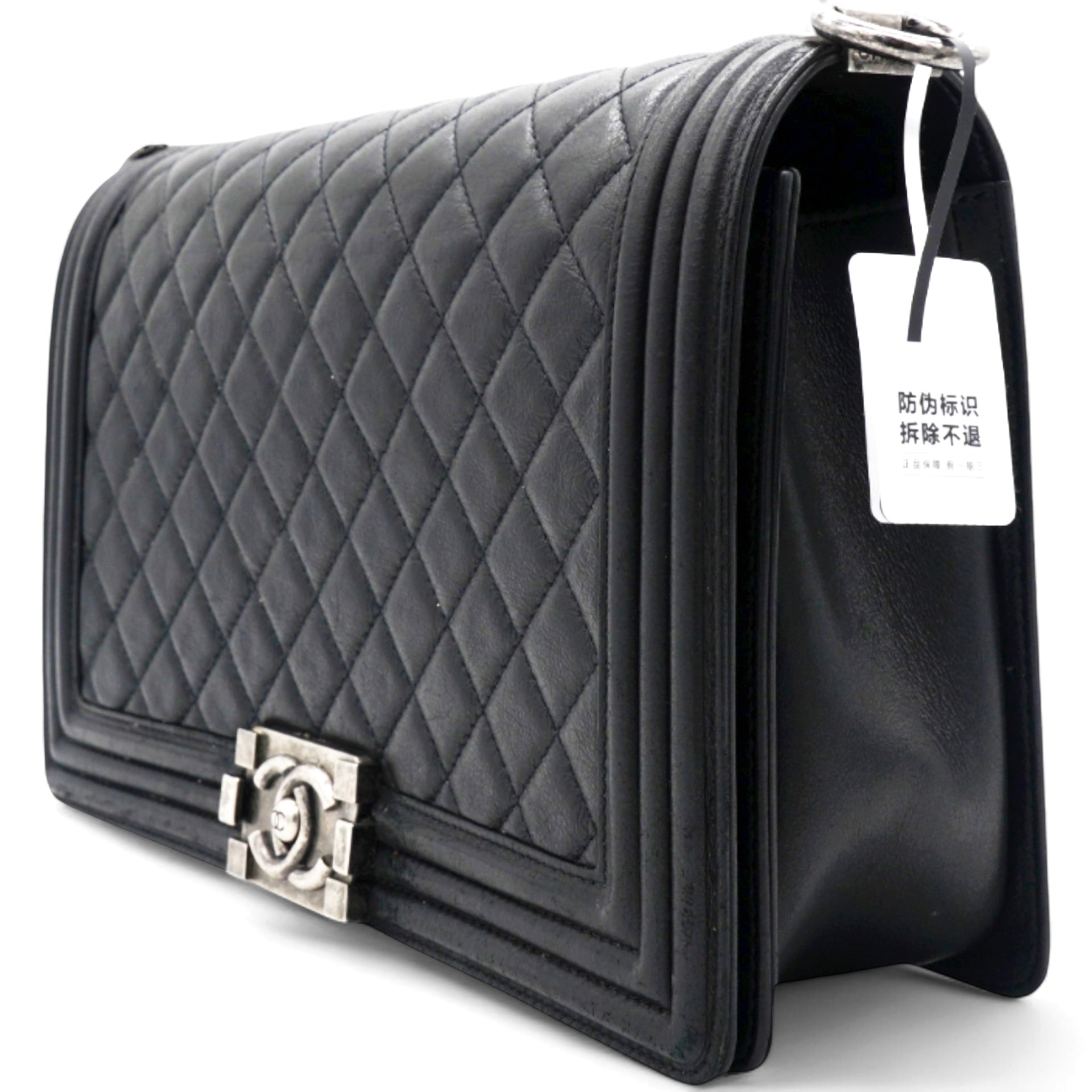 Chanel Stitched Medium Boy Flap Black 