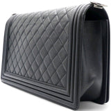 Chanel Stitched Medium Boy Flap Black 