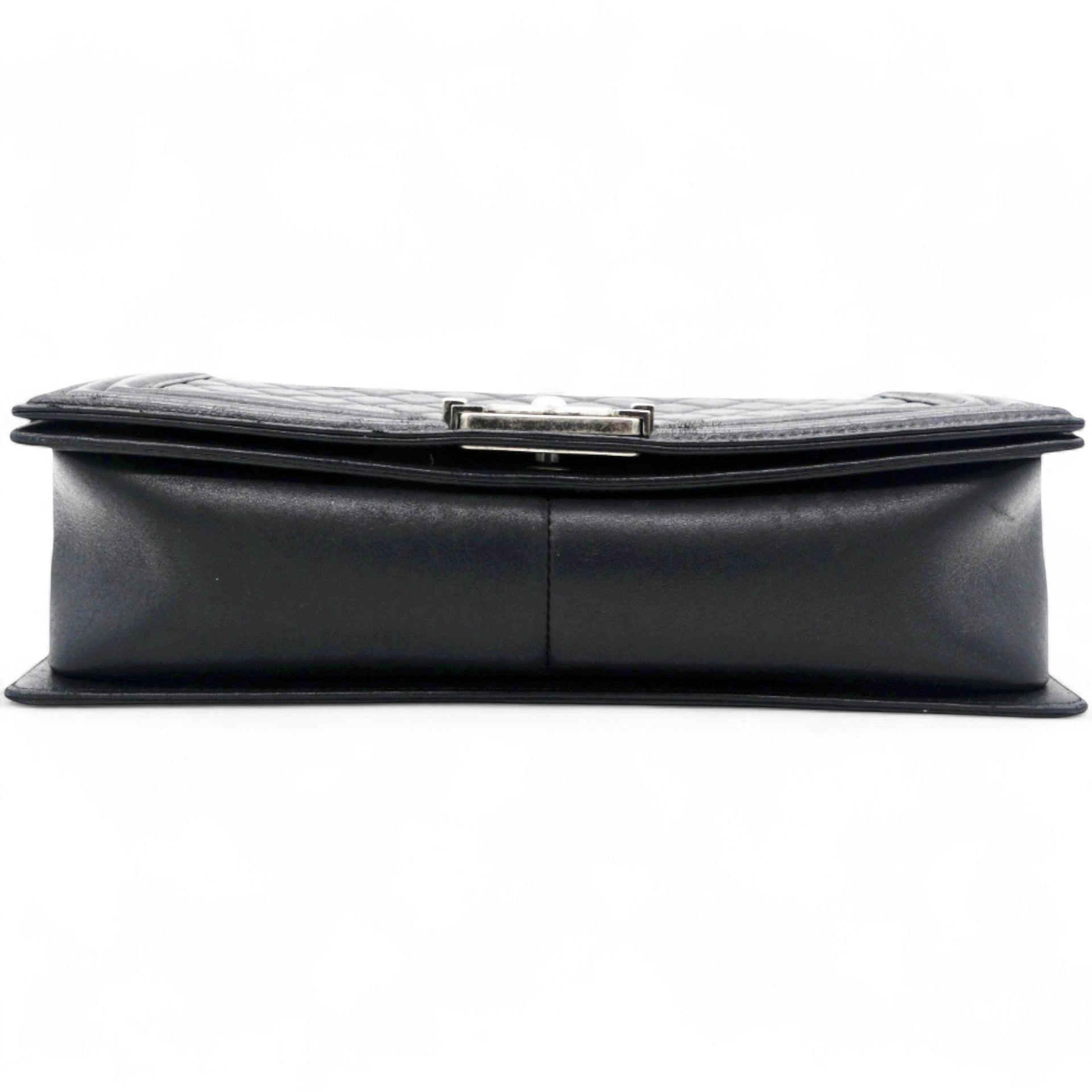 Chanel Stitched Medium Boy Flap Black 