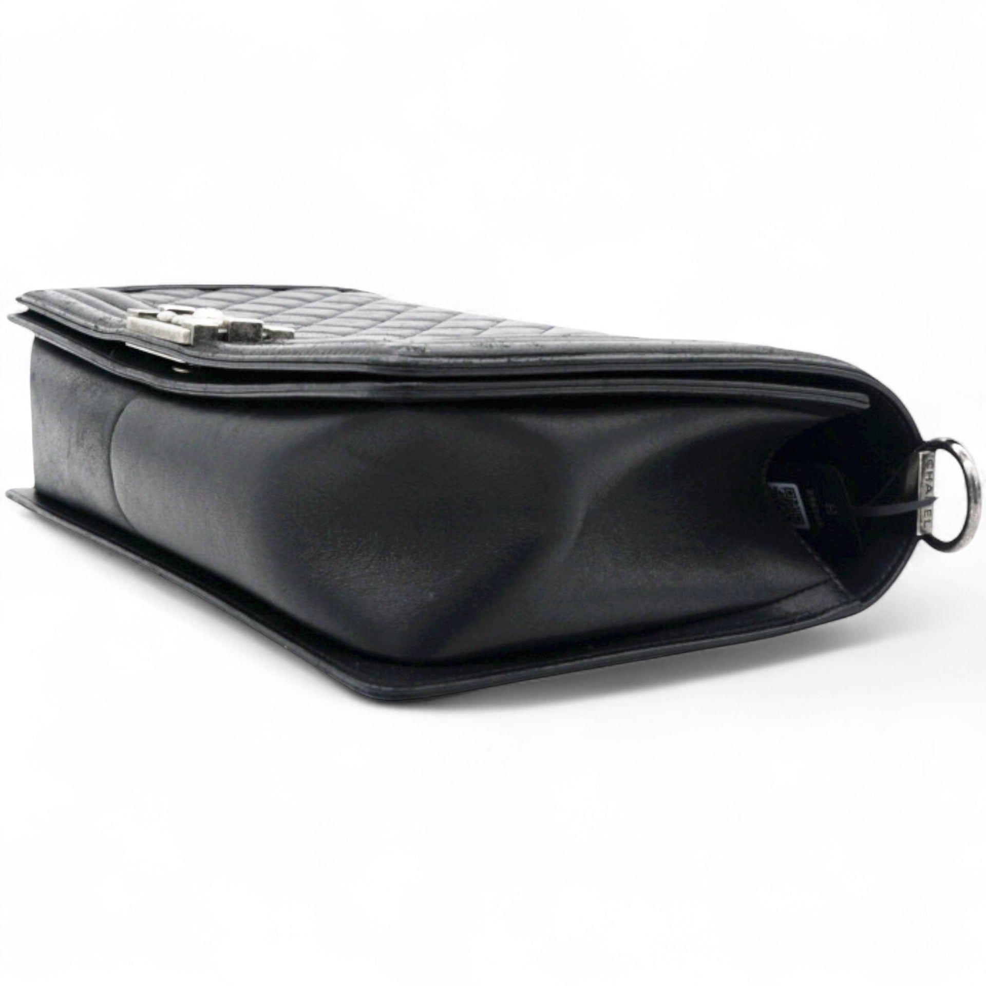 Chanel Stitched Medium Boy Flap Black 