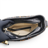 Chanel Tweed Calfskin Small Gabrielle Hobo Black Brown 