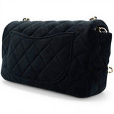 Chanel Velvet Quilted Mini Rectangular Pearl Crush Flap Black 