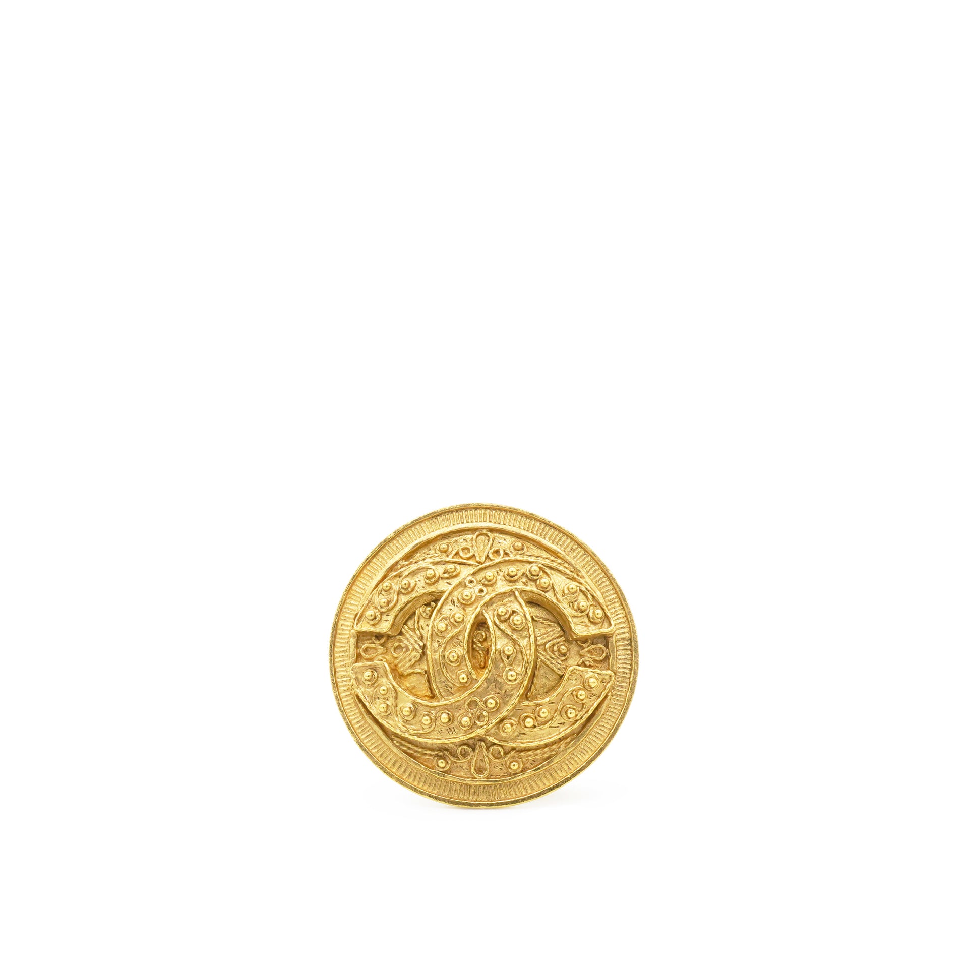 Chanel Vintage Grapevine CC Brooch 
