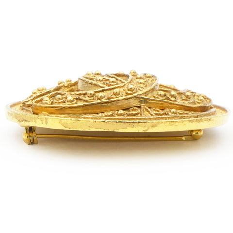 Chanel Vintage Grapevine CC Brooch 