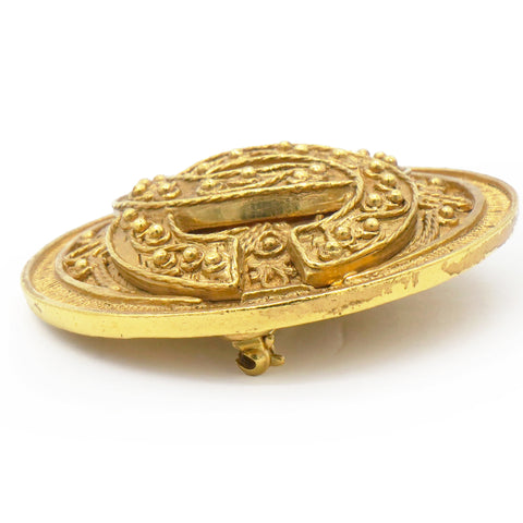 Chanel Vintage Grapevine CC Brooch 