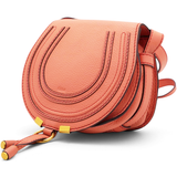 Chloe Leather Small Marcie Saddle Bag Wood Rose 