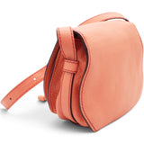 Chloe Leather Small Marcie Saddle Bag Wood Rose 
