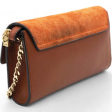  Chloe Suede Calfskin Faye Wallet On Strap Tan 