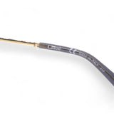 Chloe Sunglasses Round Large Size Frame Gold Black 