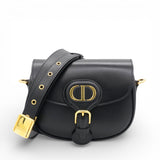 Christian Dior Box Leather Bobby Flap Black