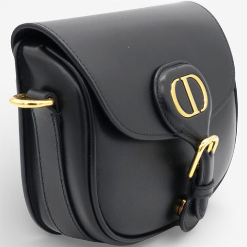 Christian Dior Box Leather Bobby Flap Black