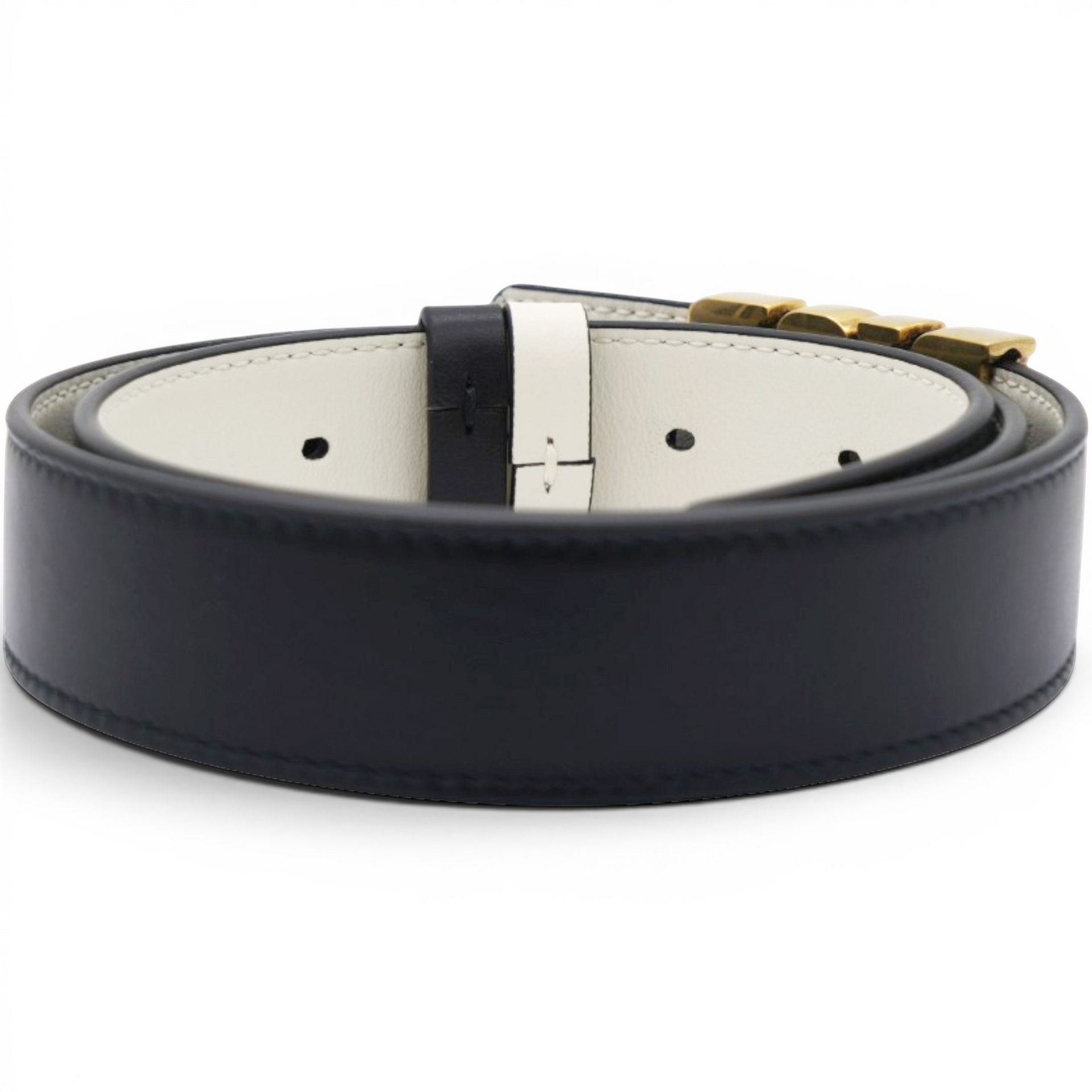 Christian Dior Calfskin D Fence Belt 70 