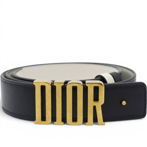 Christian Dior Calfskin D Fence Belt 70 