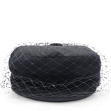 Christian Dior Cotton Canvas Arty Cap with Veil Black Size57 