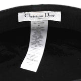 Christian Dior Cotton Canvas Arty Cap with Veil Black Size57 