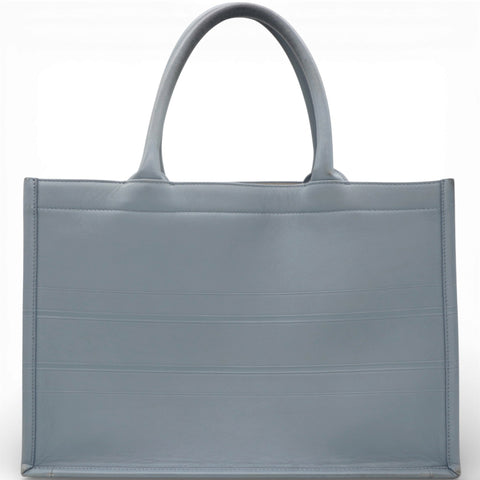 Christian Dior Embossed Medium Book Tote Cloud Blue