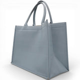 Christian Dior Embossed Medium Book Tote Cloud Blue