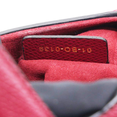 Christian Dior Grained Calfskin Mini Saddle Bag Red