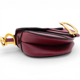 Christian Dior Grained Calfskin Mini Saddle Bag Red