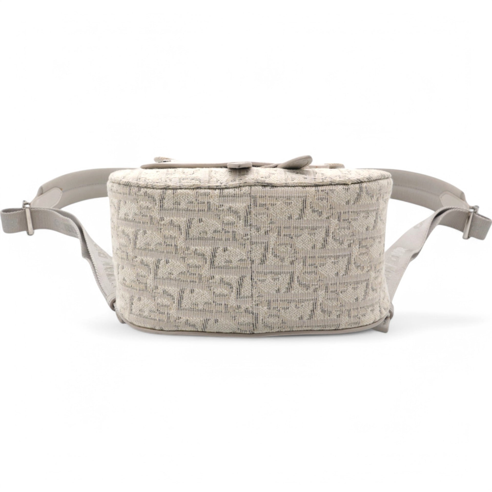 Christian Dior HOMME Oblique Jacquard Calfskin Mini Saddle Backpack Beige 