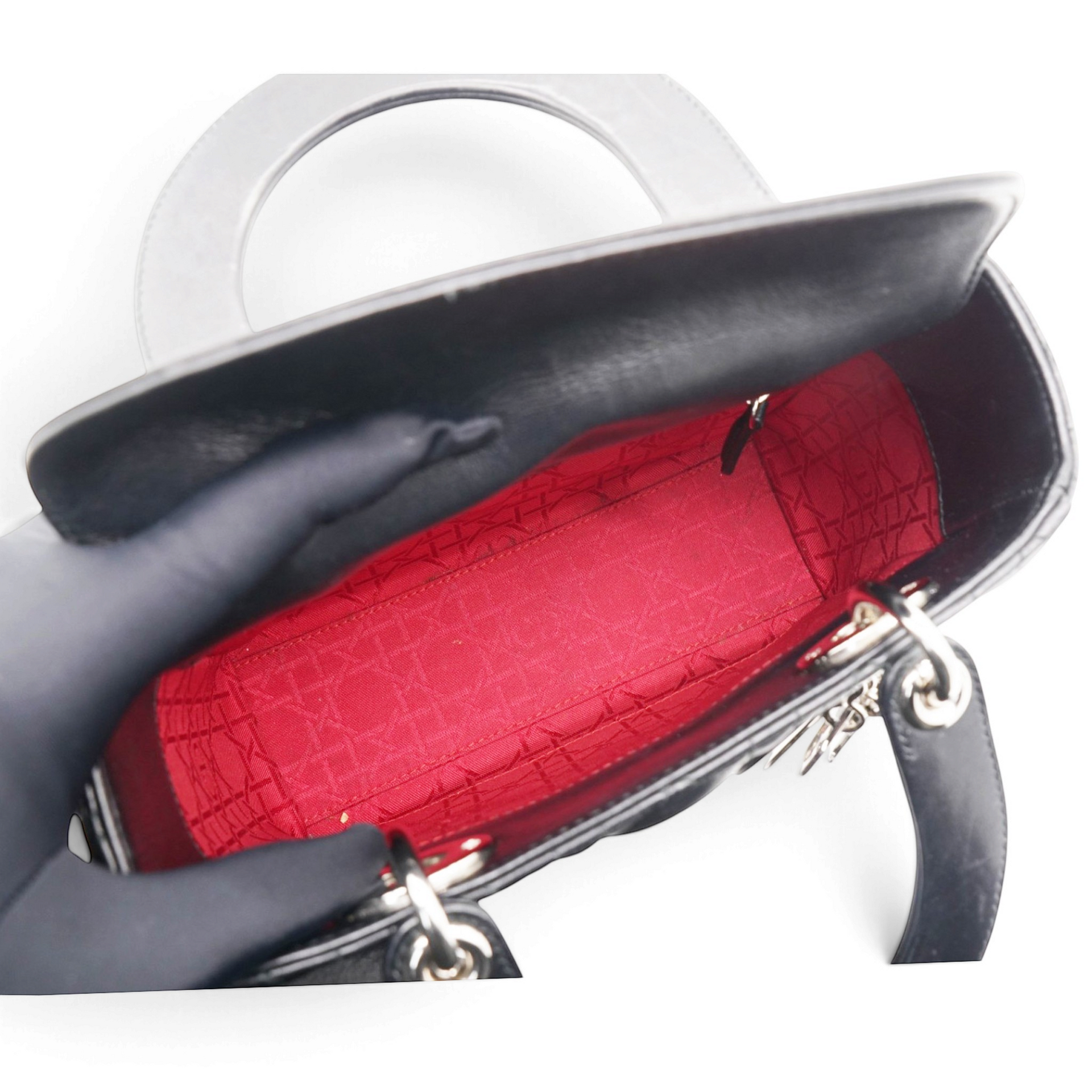 Christian Dior Lambskin Cannage Small My ABCDior Lady Dior Black 