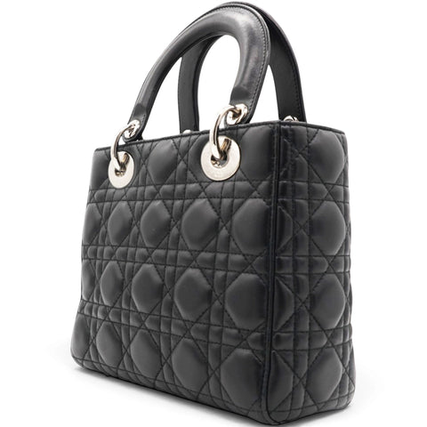 Christian Dior Lambskin Cannage Small My ABCDior Lady Dior Black 