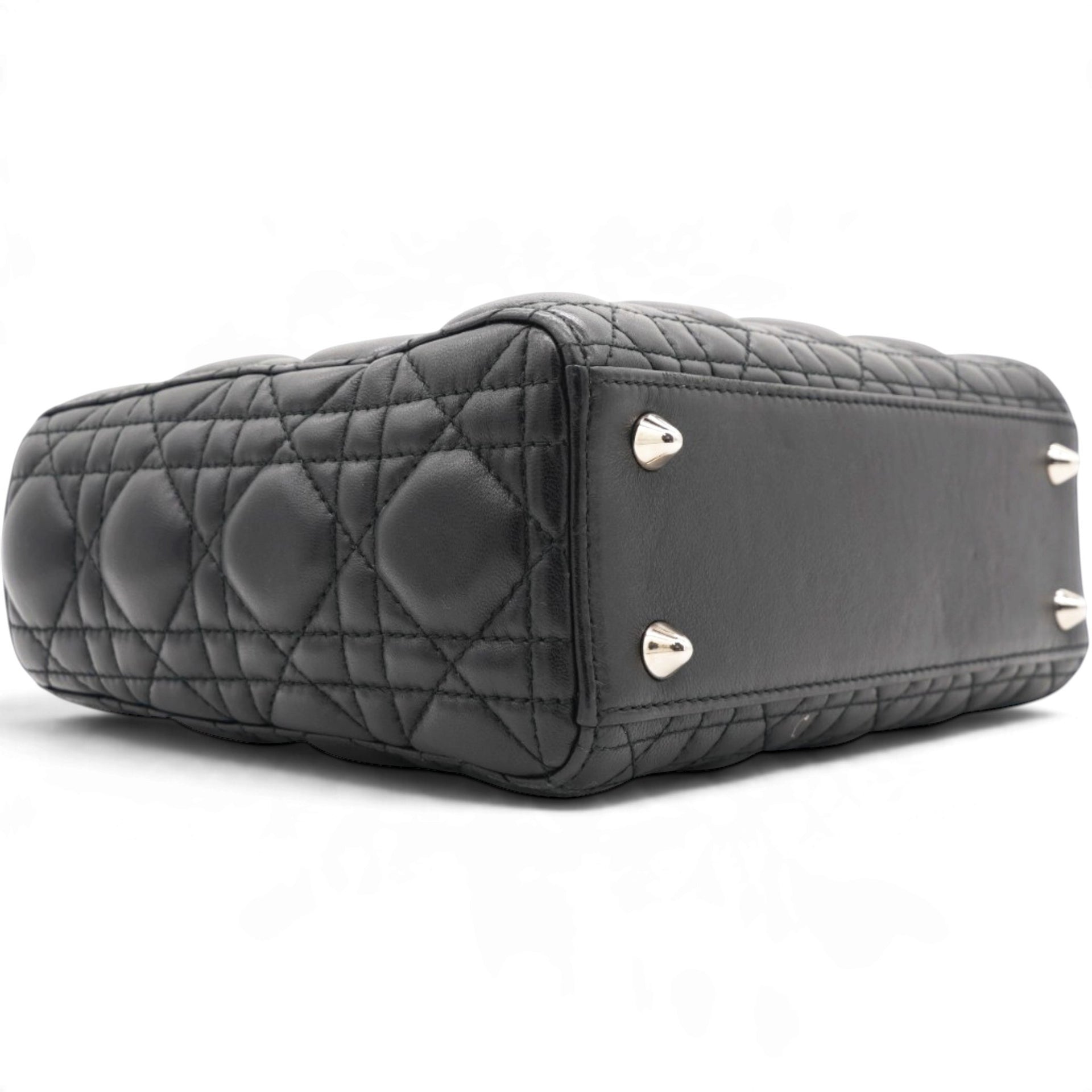 Christian Dior Lambskin Cannage Small My ABCDior Lady Dior Black 