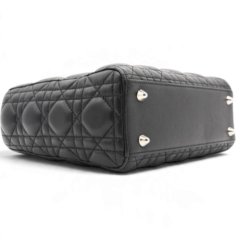 Christian Dior Lambskin Cannage Small My ABCDior Lady Dior Black 