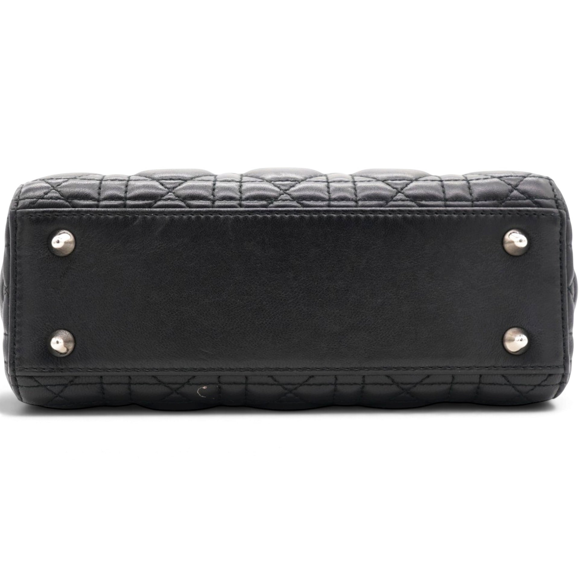 Christian Dior Lambskin Cannage Small My ABCDior Lady Dior Black 