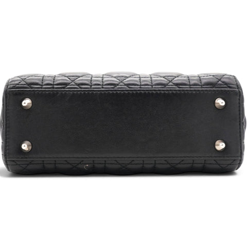 Christian Dior Lambskin Cannage Small My ABCDior Lady Dior Black 