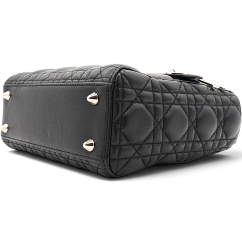 Christian Dior Lambskin Cannage Small My ABCDior Lady Dior Black 