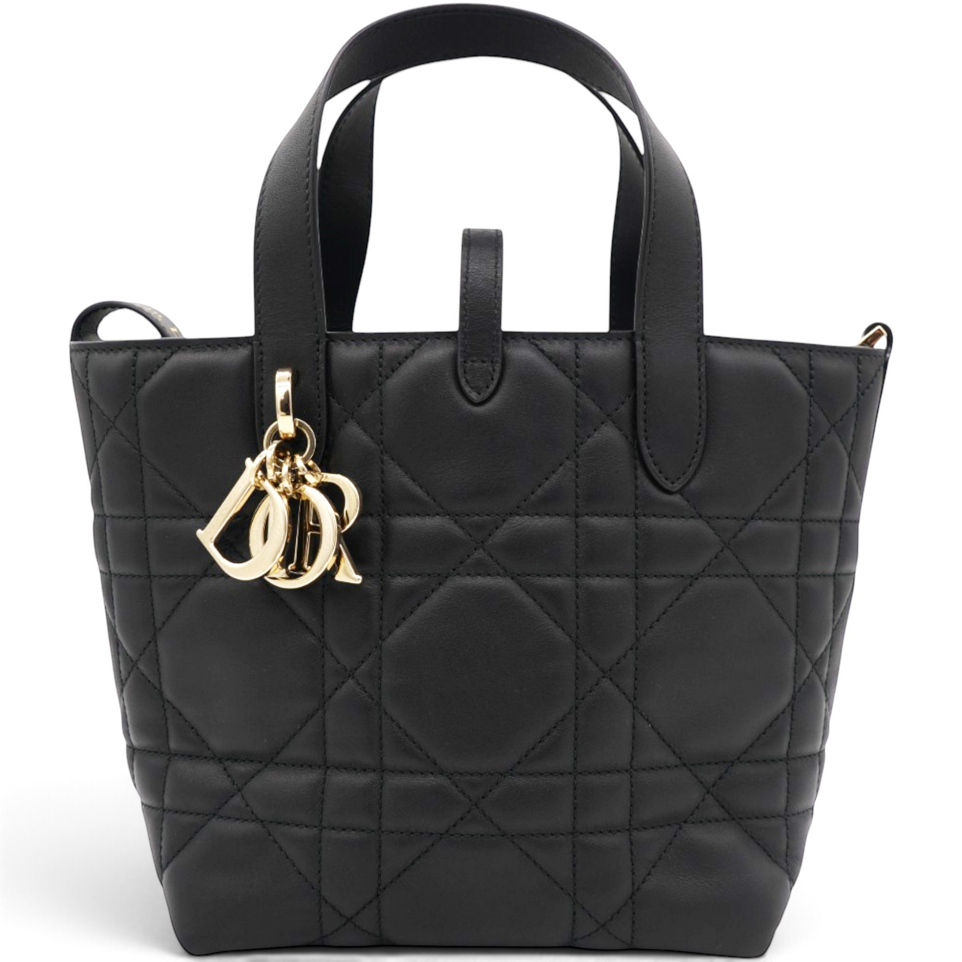 Christian Dior Macrocannage Small Toujours Vertical Tote Black 