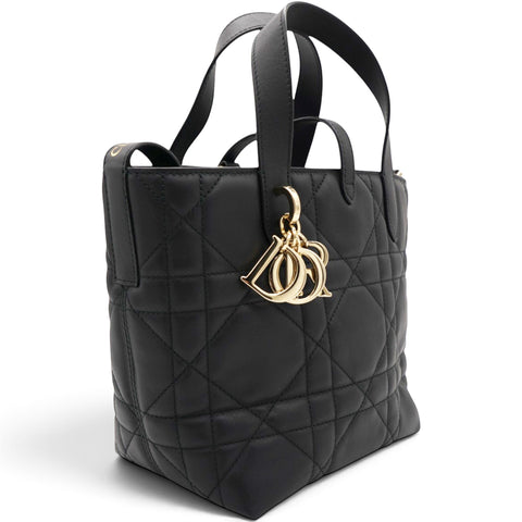 Christian Dior Macrocannage Small Toujours Vertical Tote Black 