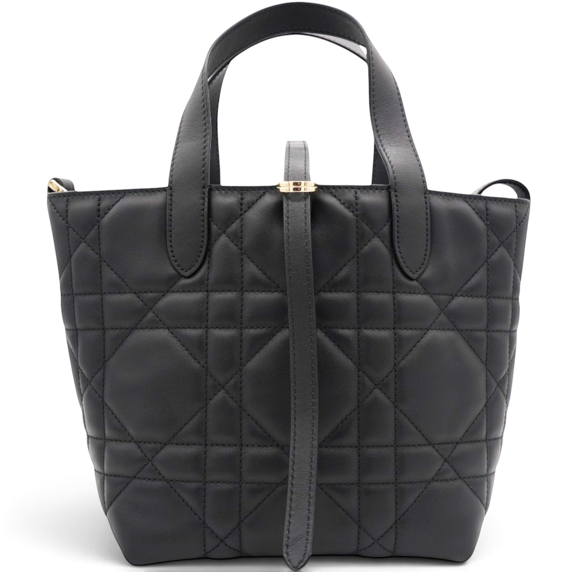 Christian Dior Macrocannage Small Toujours Vertical Tote Black 
